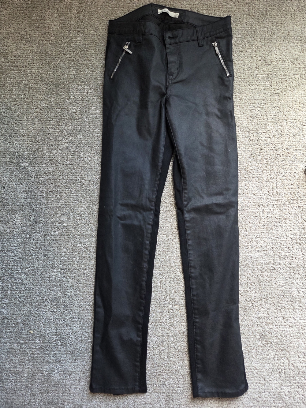 Karen Millen Black Skinny Jeans with Zip Pocket Detail